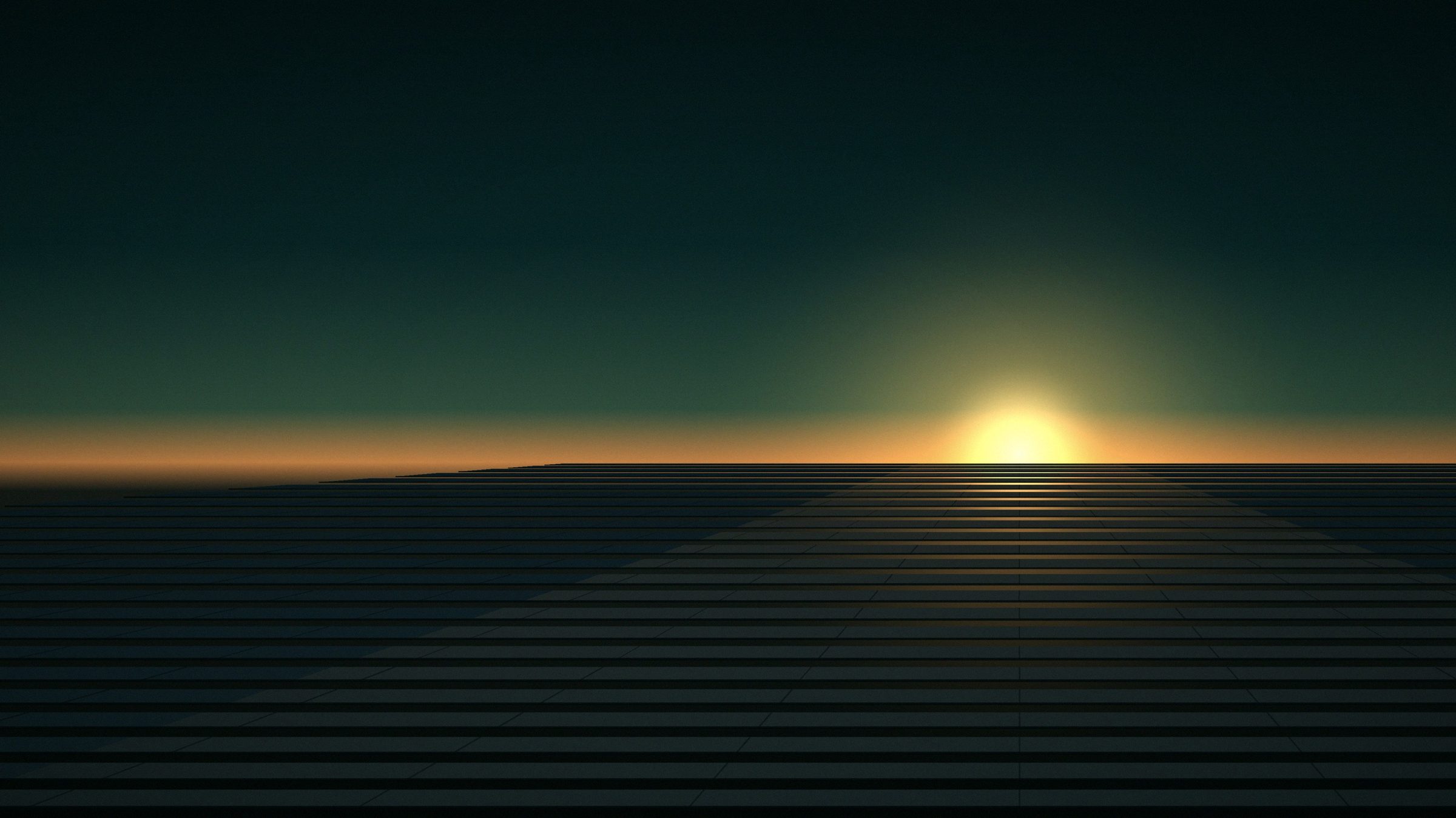 An industrial solar array